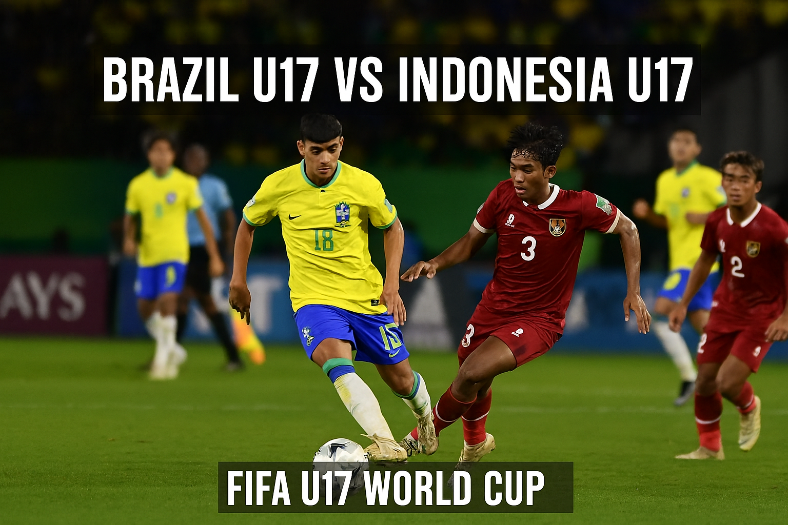 Pertandingan Panas Brazil U17 vs Indonesia U17 FIFA U17 World Cup Live Jala...