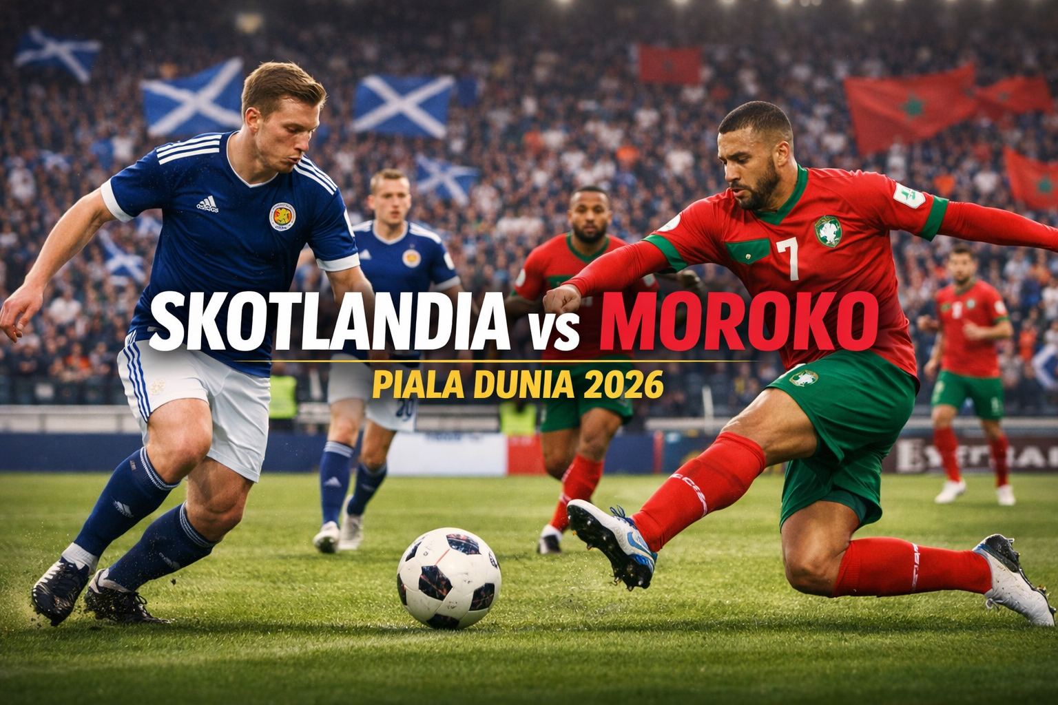 Skotlandia vs Maroko Piala Dunia 2026 Pukul 05.00 WIB Streaming Besok Pagi di JalaLive dengan Sensasi Turnamen Dunia